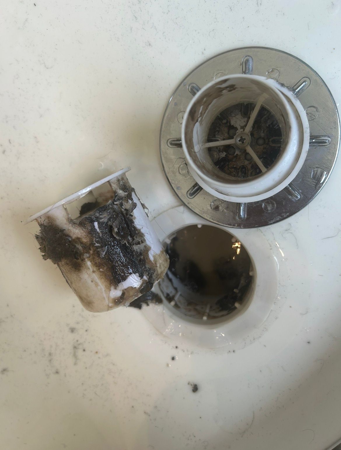 Before — Shower Drain