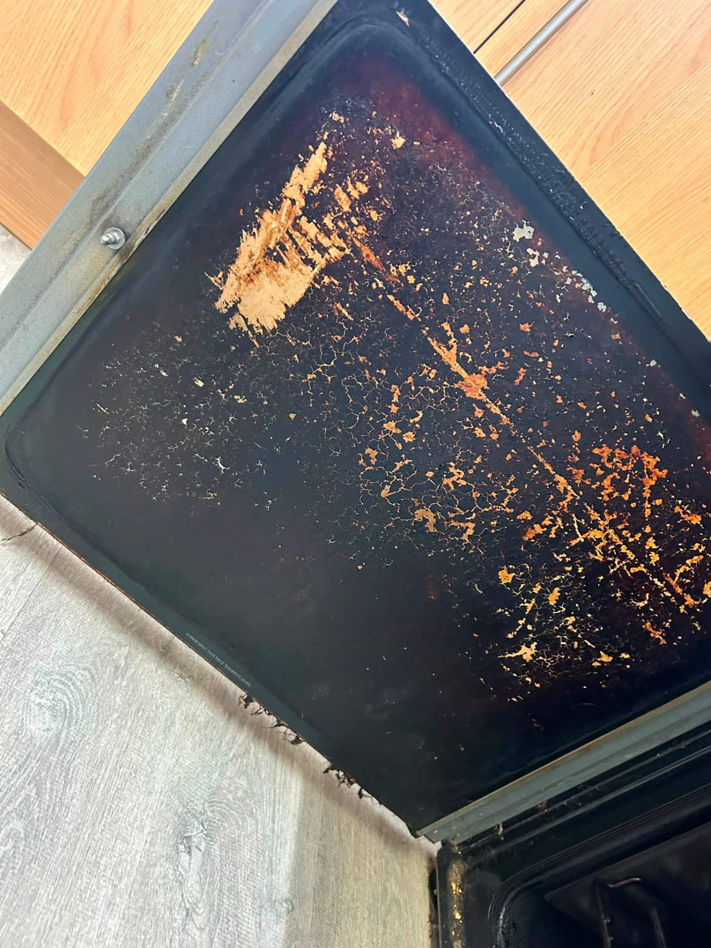 Before — Burnt-on grime cleared